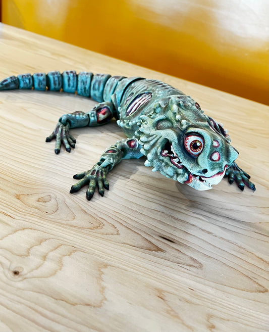 Zombie Bearded Dragon Handpainted-Large