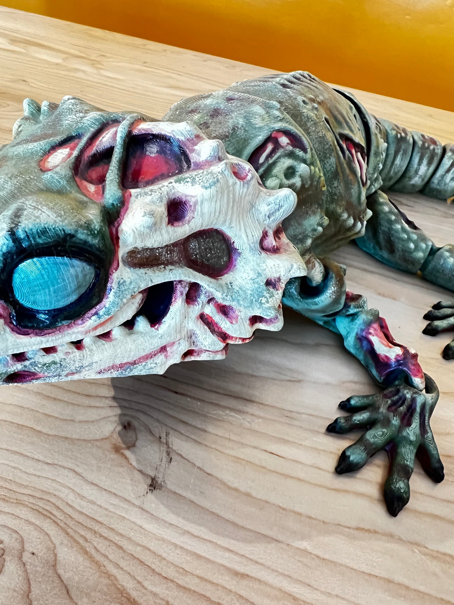 Zombie Bearded Dragon Handpainted-Large