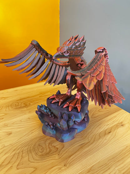 Phoenix on Crystal Stand-Large