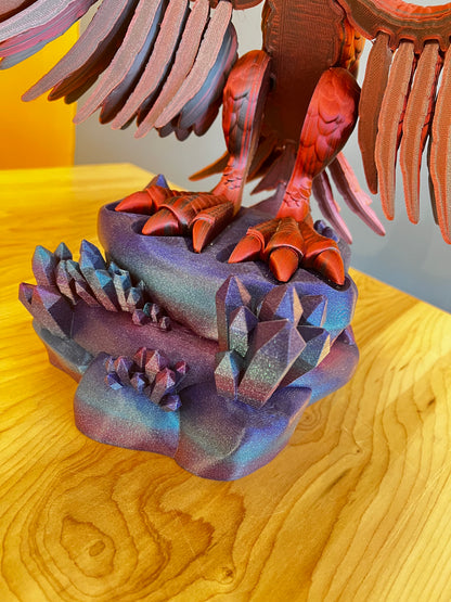 Phoenix on Crystal Stand-Large