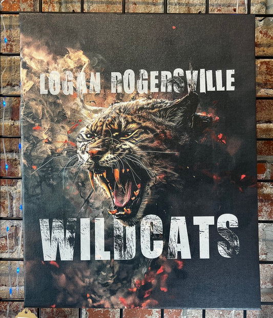 Logan Rogersville Wildcats #1 Canvas Print 16x20