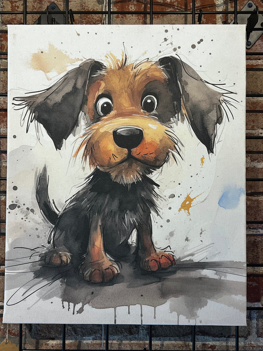 Cute Puppy Canvas Print 16x20