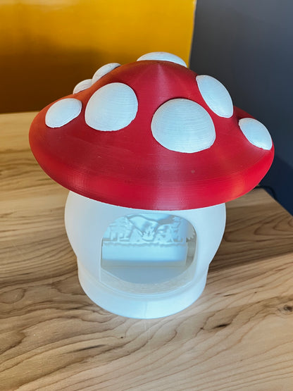 Mushroom with Camping Scene Lamp