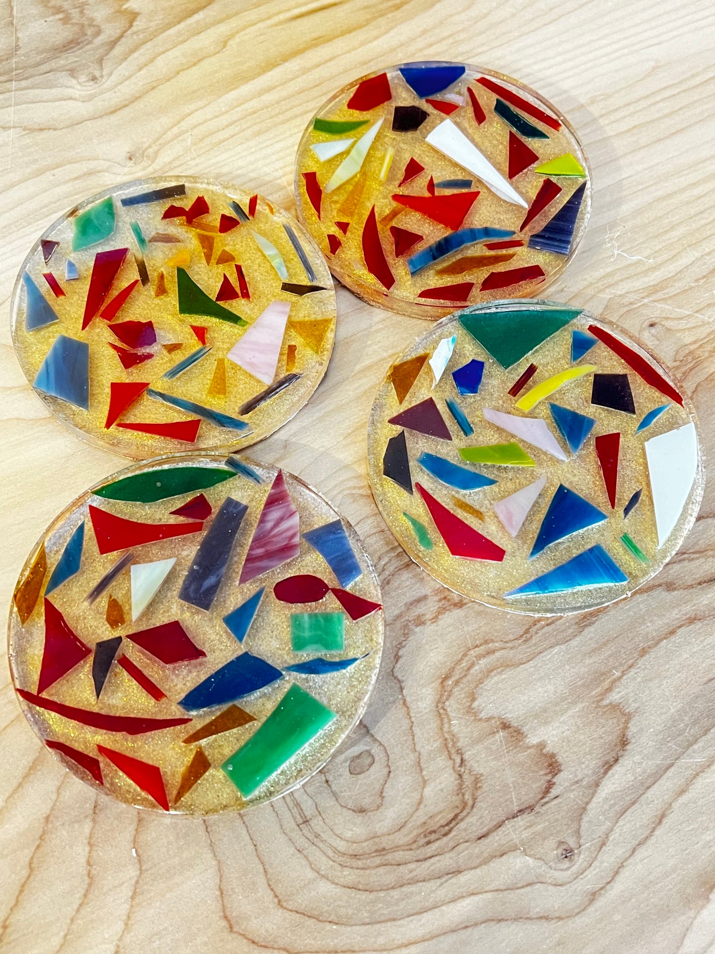 Coasters-Stained glass and Resin